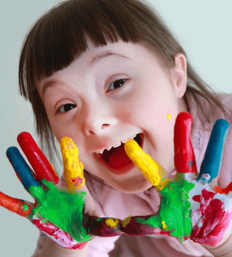 Child fingerpainting